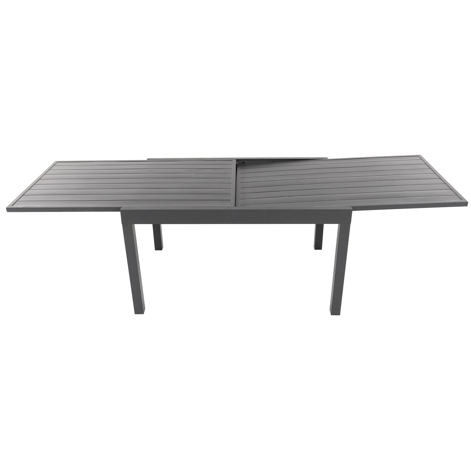 VESTIAMO CASA GIARDINO - Tavolo da giardino allungabile in alluminio Antracite - h75x135/270x90 cm